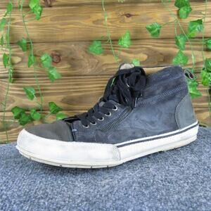 John Varvatos‎ Women's Hi Zip Top Sneaker Gray Suede Sz 8 Medium Used 2025